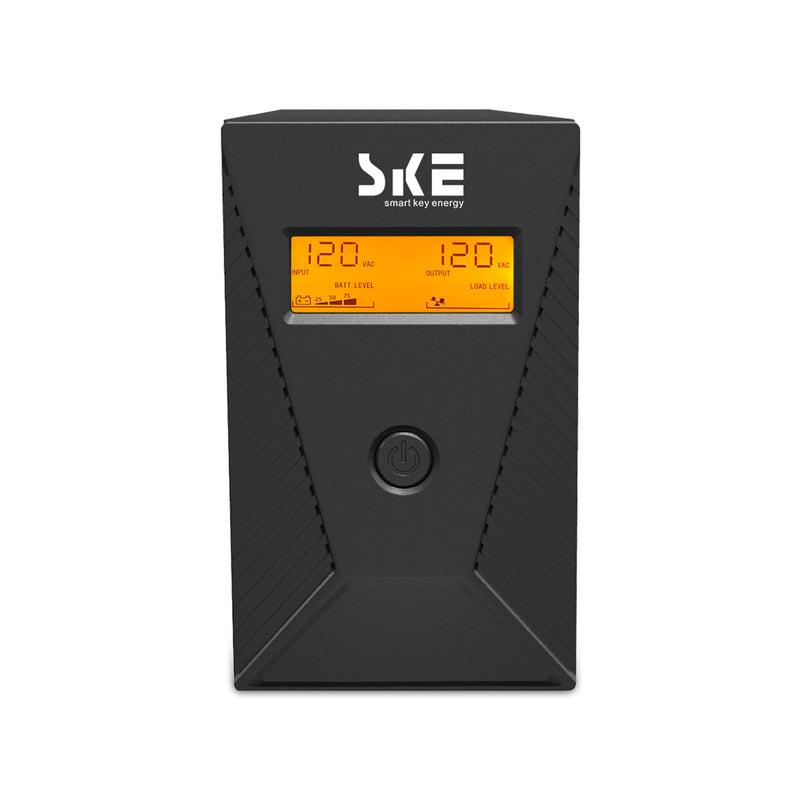 SKE Power SK600 UPS Battery Backup 600VA/360W LCD Surge Protector ...